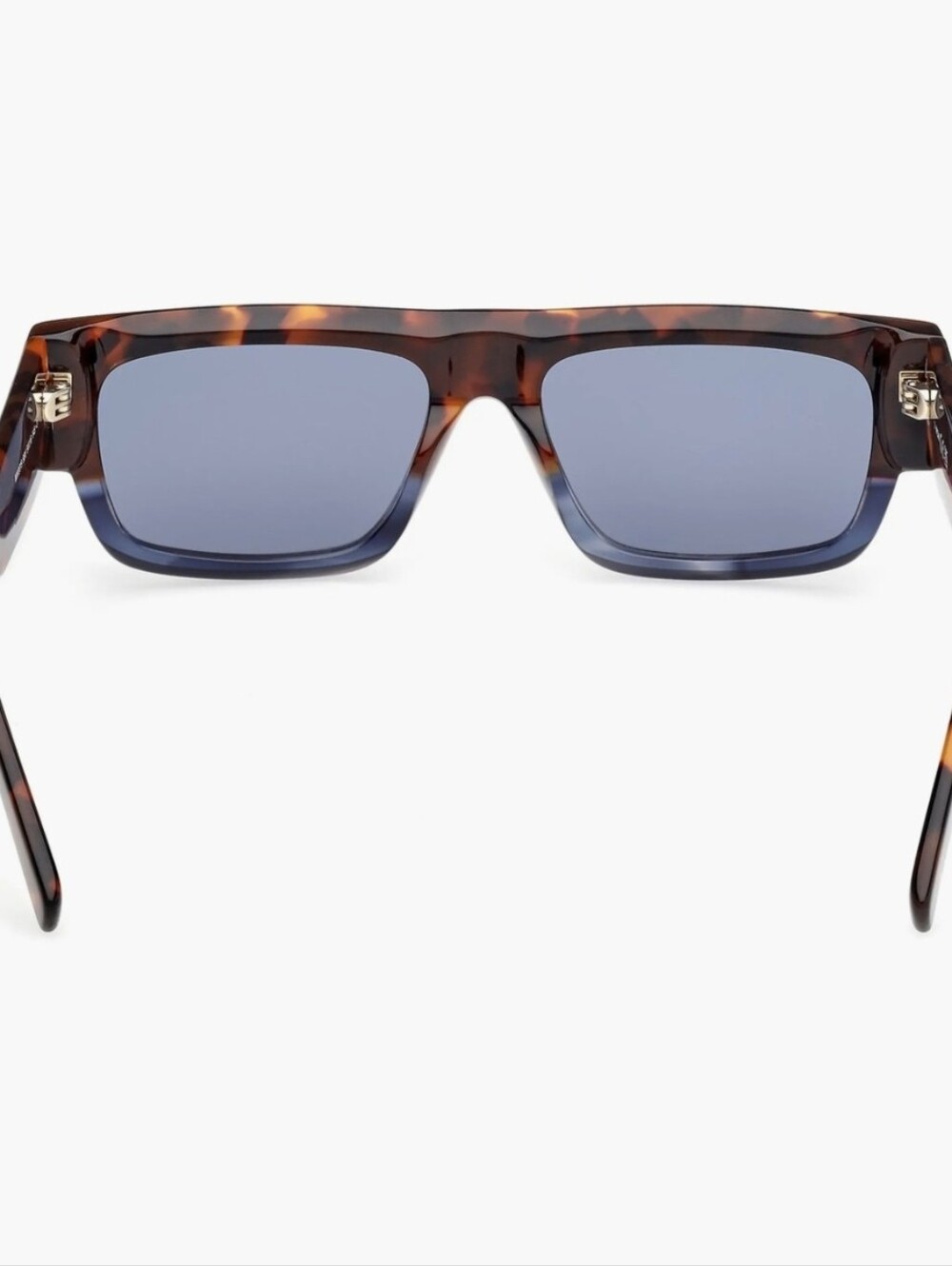 the MCM Worldwide MW0015 Unisex Rectangular Sunglasses in the Blue/Havana color - Picture 7 of 7